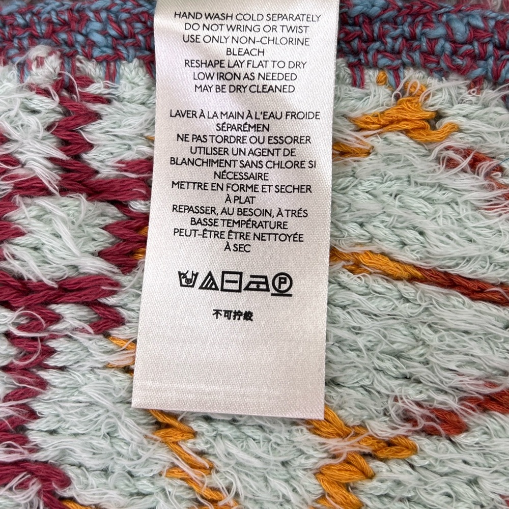 Free People Prairie Cardi Knit Cardigan Sweater Floral Pockets Open Front Small - Picture 7 of 8